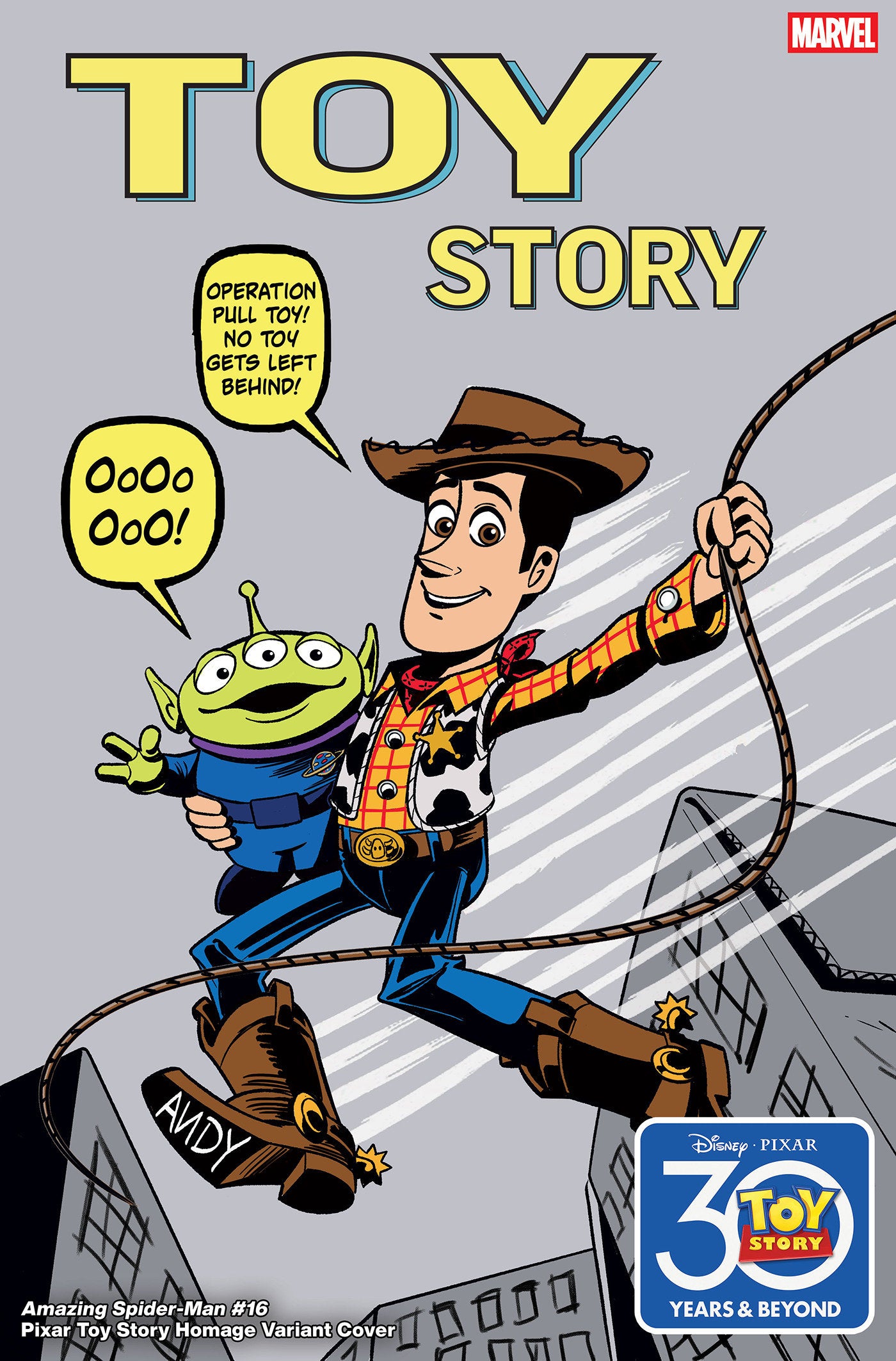 AMAZING SPIDER-MAN #16 MARCO FORCELLONI PIXAR TOY STORY HOMAGE VAR (Backorder, Allow 4-5 Weeks)