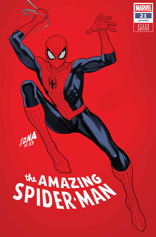 AMAZING SPIDER-MAN #21 DAVID NAKAYAMA COLOR BLOCK RED VAR (04 Feb Release)