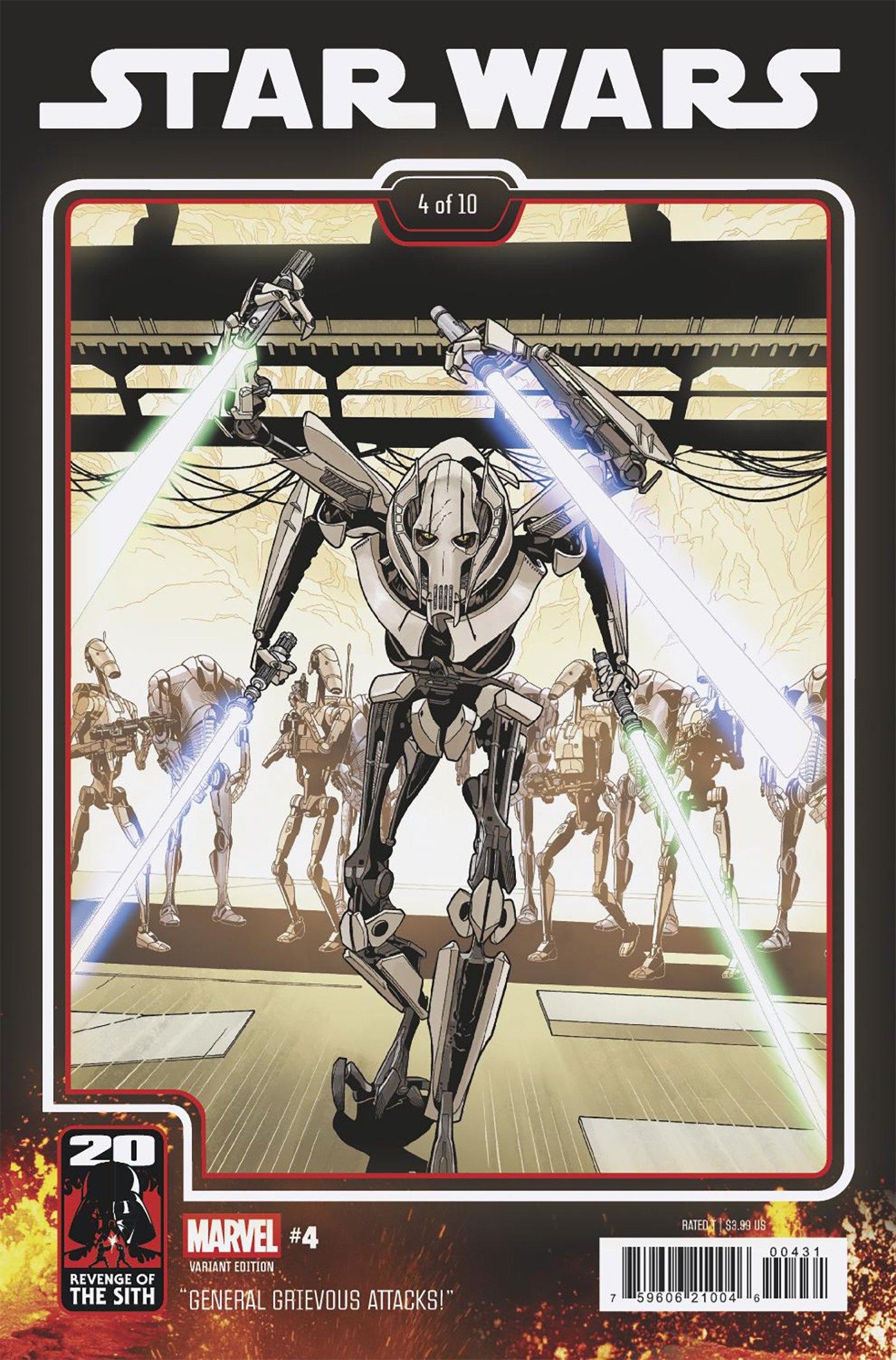 STAR WARS #4 CHRIS SPROUSE REVENGE OF THE SITH 20TH ANN VAR (Backorder, Allow 4-5 Weeks)