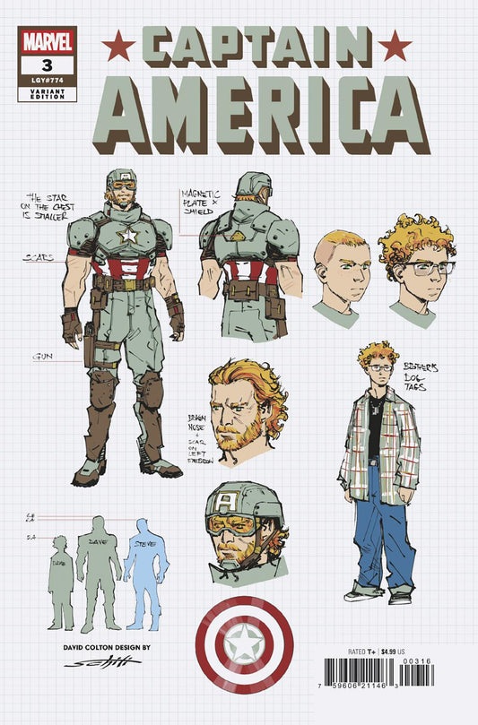 CAPTAIN AMERICA #3 INCV 1:10 VALERIO SCHITI DESIGN VAR