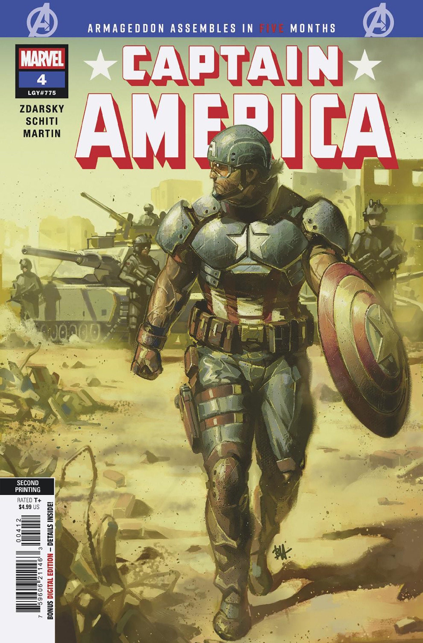 CAPTAIN AMERICA #4 BEN HARVEY 2ND PTG VAR (Backorder, Allow 4-5 Weeks)