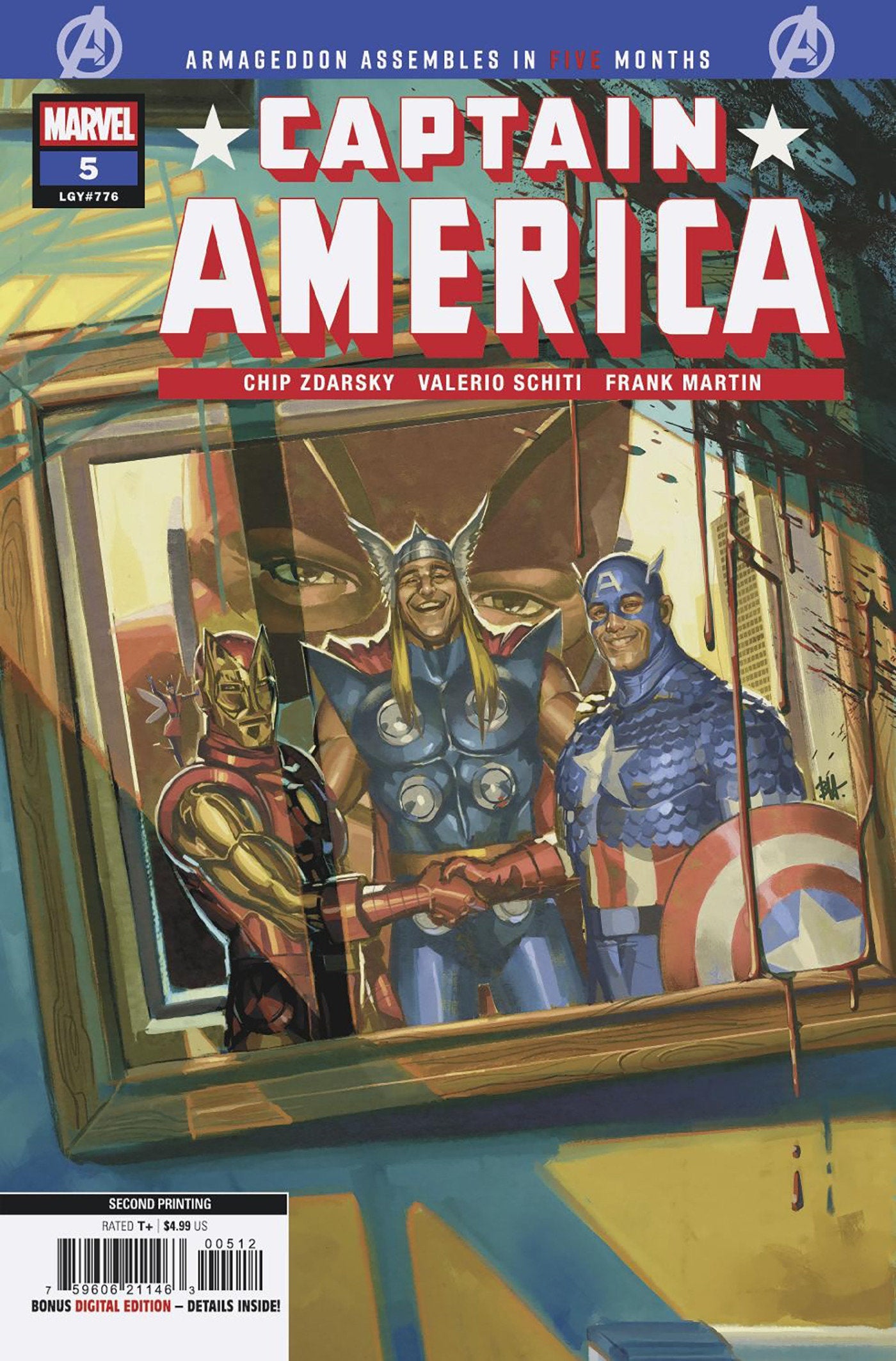 CAPTAIN AMERICA #5 BEN HARVEY 2ND PTG VAR (Backorder, Allow 4-5 Weeks)