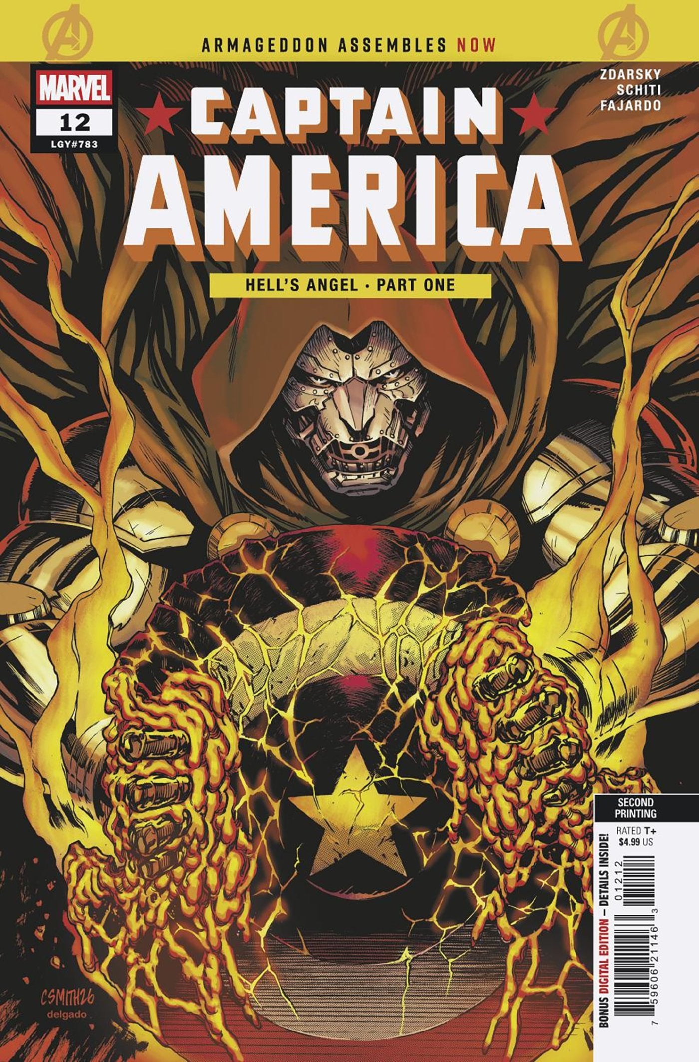 CAPTAIN AMERICA #12 CORY SMITH 2ND PTG VAR [ARM]