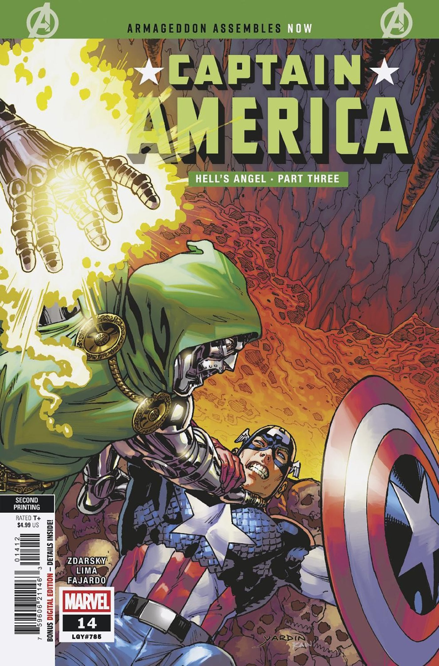 CAPTAIN AMERICA #14 DAVID YARDIN 2ND PTG VAR [ARM]