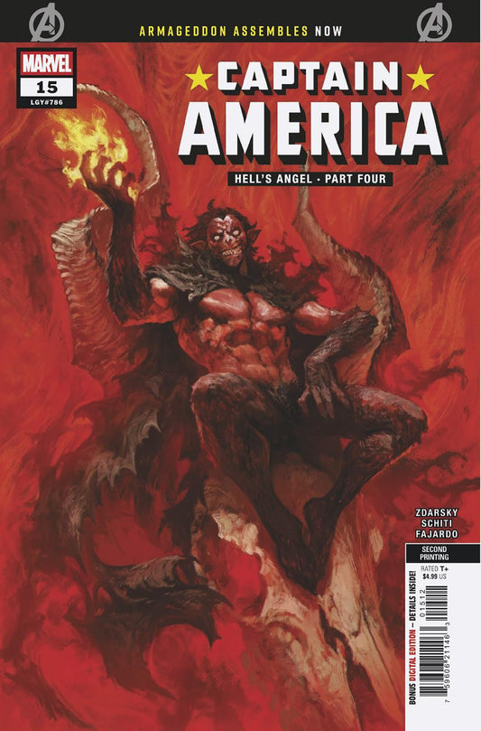 CAPTAIN AMERICA #15 SKAN 2ND PTG VAR [ARM]