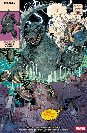 GODZILLA VS FANTASTIC FOUR #1 BRADSHAW MONSTER HOMAGE VAR (19 Mar Release) - Comicbookeroo