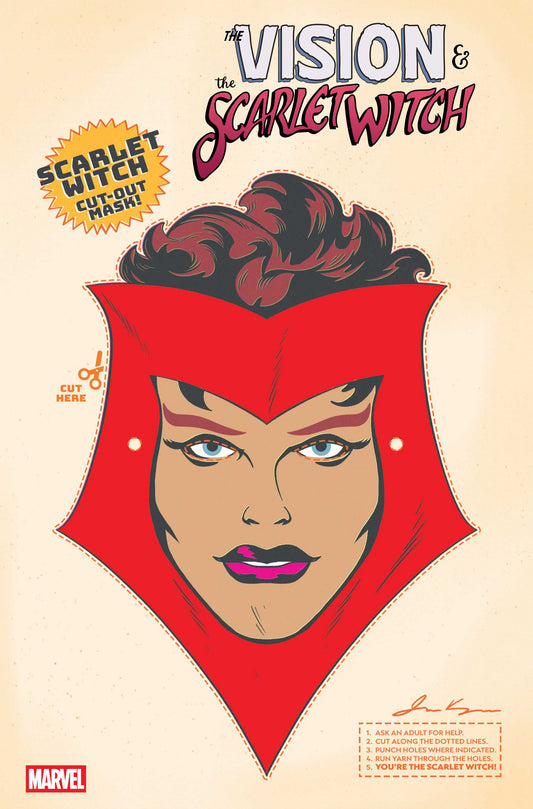 VISION & SCARLET WITCH #5 (OF 5) RETRO HALLOWEEN MASK VAR