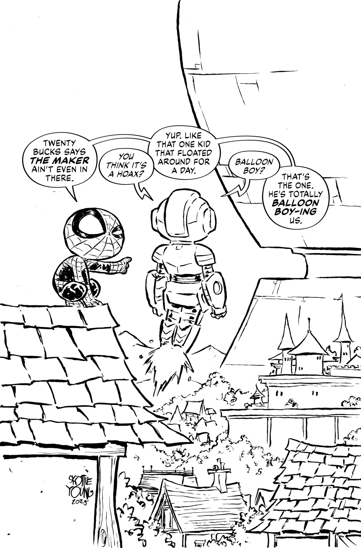 ULTIMATE ENDGAME #1 INCV 1:100 SKOTTIE YOUNG BLACK AND WHITE VIRGIN VAR