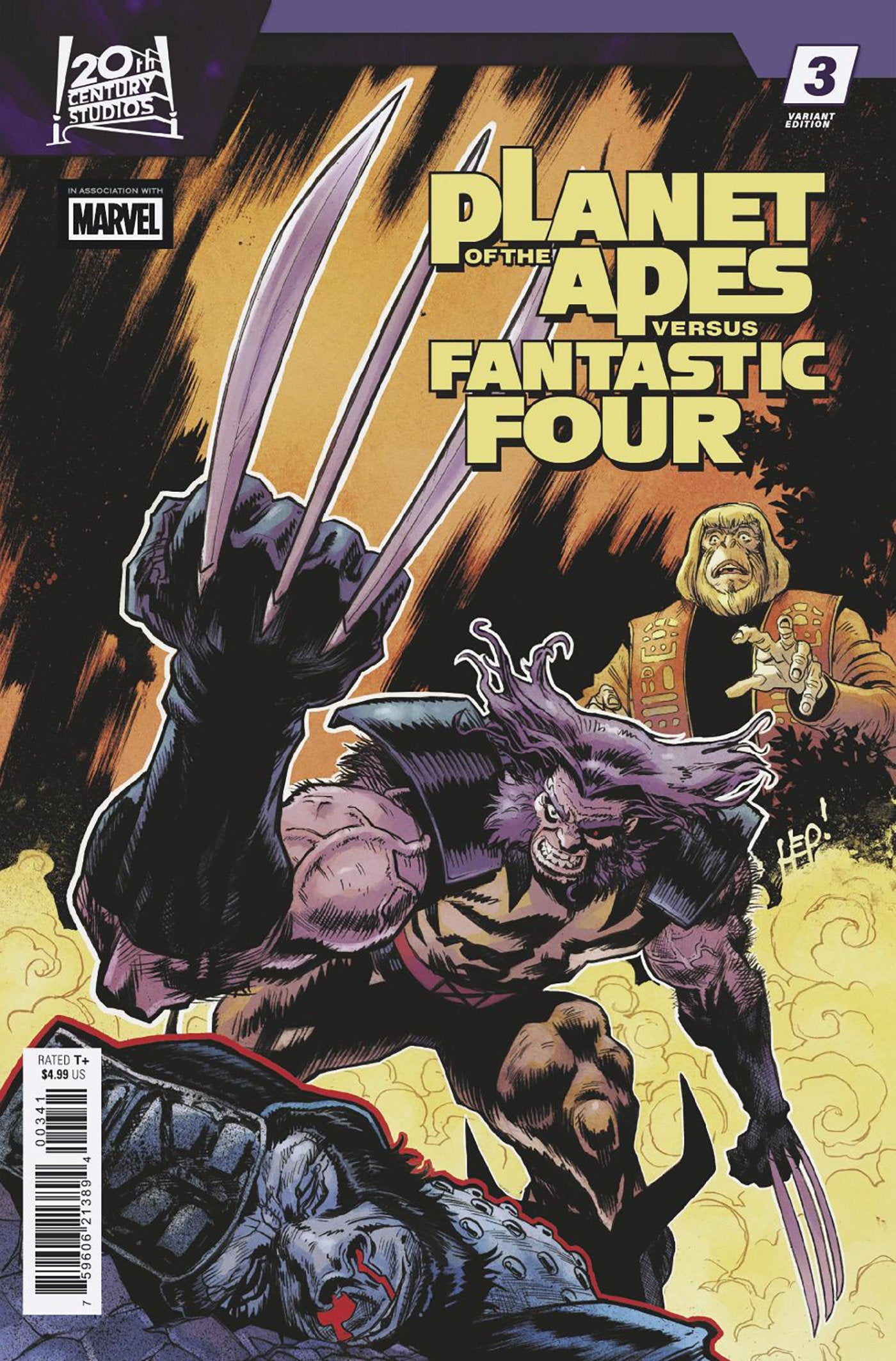 PLANET OF THE APES VS. FANTASTIC FOUR #3 SCOTT HEPBURN VERSUS VAR (Backorder, Allow 4-5 Weeks)