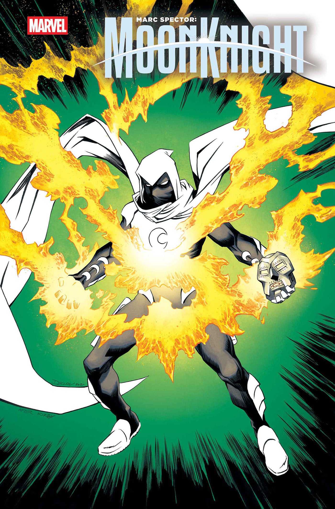 MARC SPECTOR: MOON KNIGHT #2 DECLAN SHALVEY DOOM HOMAGE VAR (Backorder, Allow 4-5 Weeks)
