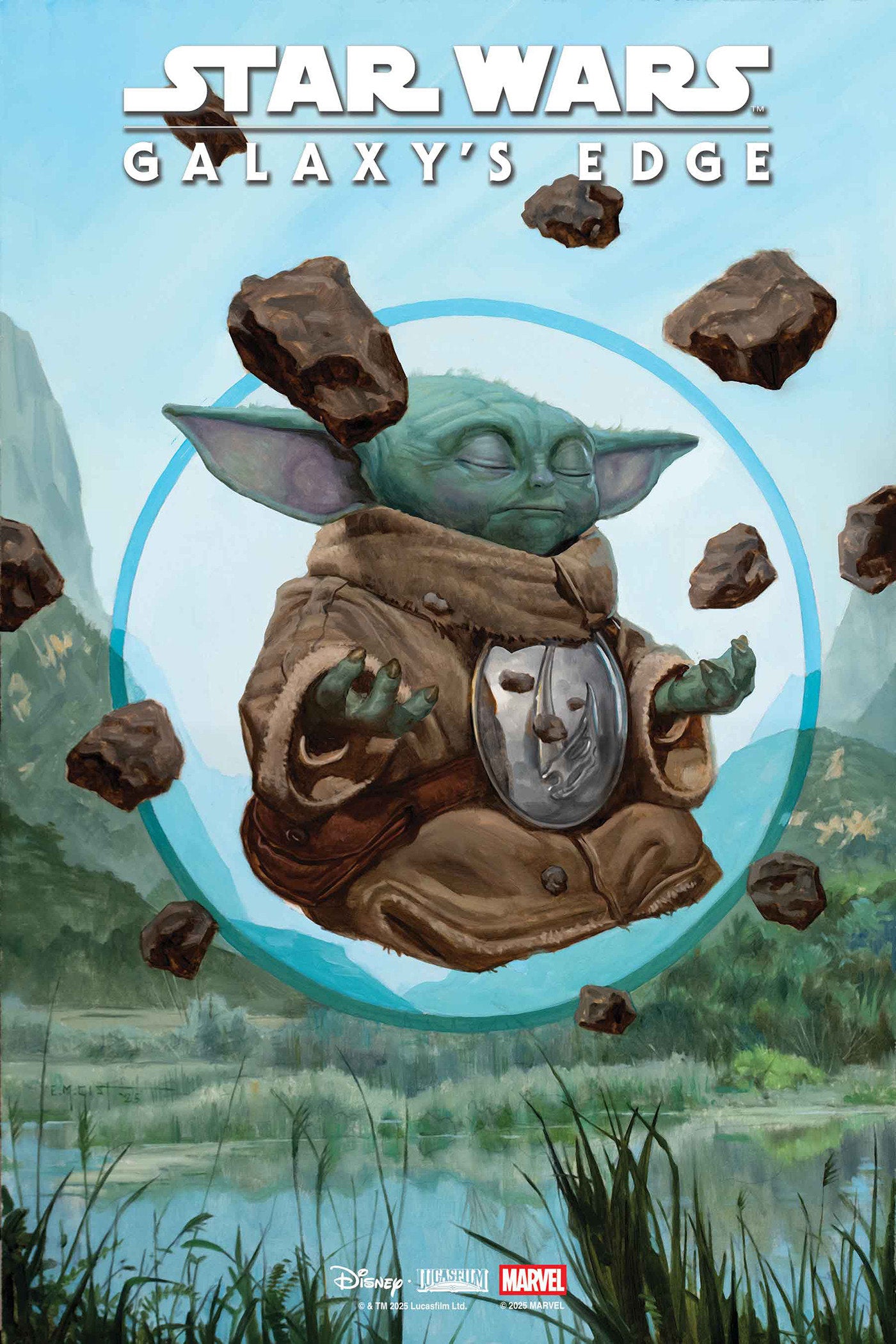 STAR WARS: GALAXY'S EDGE - ECHOES OF THE EMPIRE #1 E.M. GIST MANDALORIAN & GROGU VAR (Backorder, Allow 4-5 Weeks)