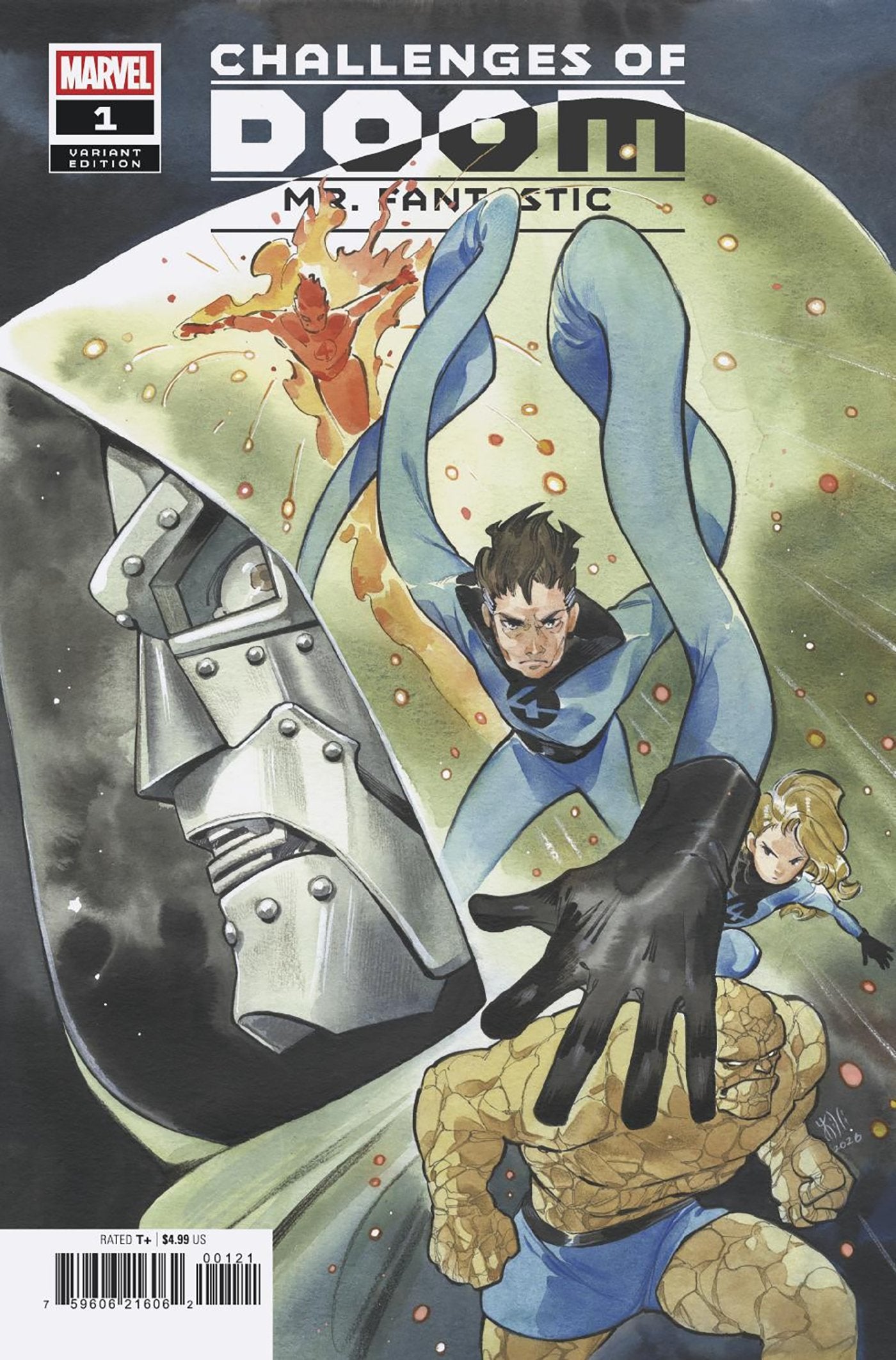CHALLENGES OF DOOM: MR. FANTASTIC #1 PEACH MOMOKO VAR (Backorder, Allow 4-5 Weeks)