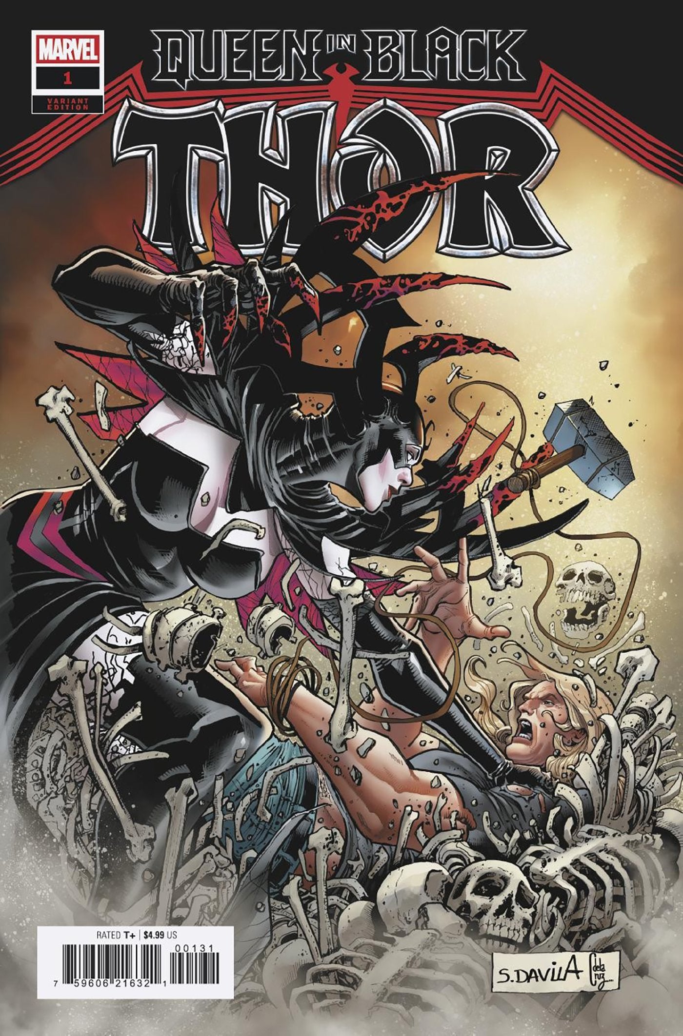 QUEEN IN BLACK: THOR #1 SERGIO DAVILA VAR [QIB] | MARVEL | Comicbookeroo