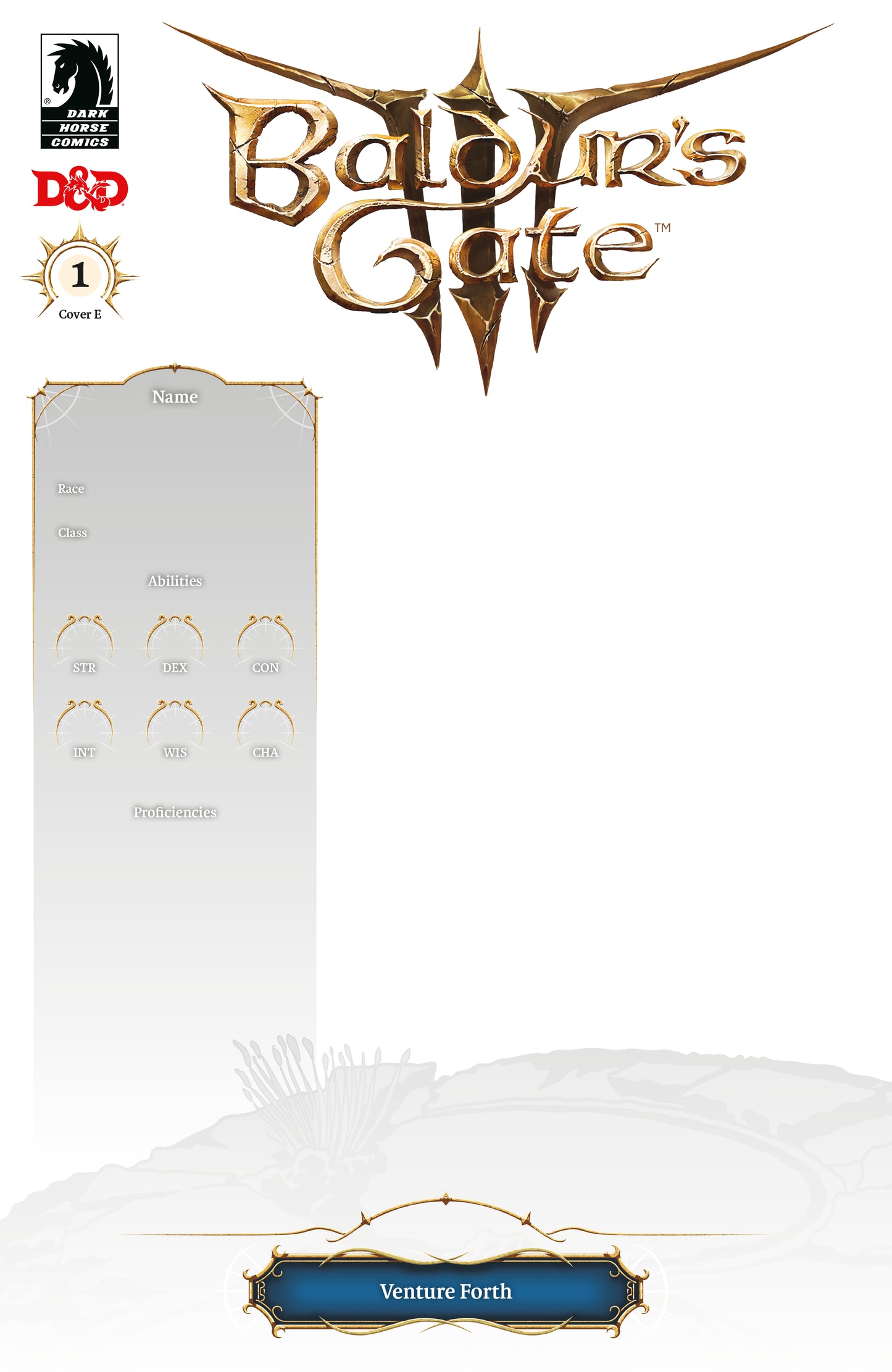 BALDUR'S GATE III #1 (CVR E) (BLANK) (24 Feb Release)