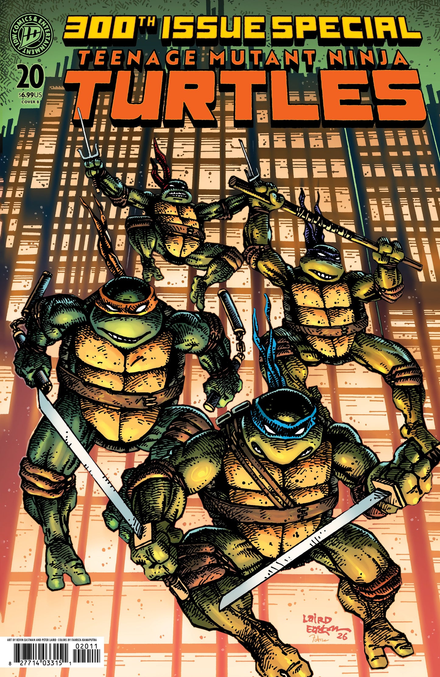 TEENAGE MUTANT NINJA TURTLES 2024 #20 300TH ISSUE SPECIAL VAR B (EASTMAN & LAIRD) (Backorder, Allow 4-5 Weeks)