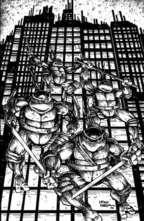 TEENAGE MUTANT NINJA TURTLES 2024 #20 INCV 1:25 (Eastman & Laird Full Art B&W)) 300TH ISSUE SPECIAL (22 Jul Release) (Copy)