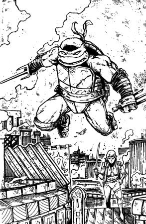 TEENAGE MUTANT NINJA TURTLES 2024 #22 VAR RI (1:10) (Eastman & Bishop B&W Full Art)