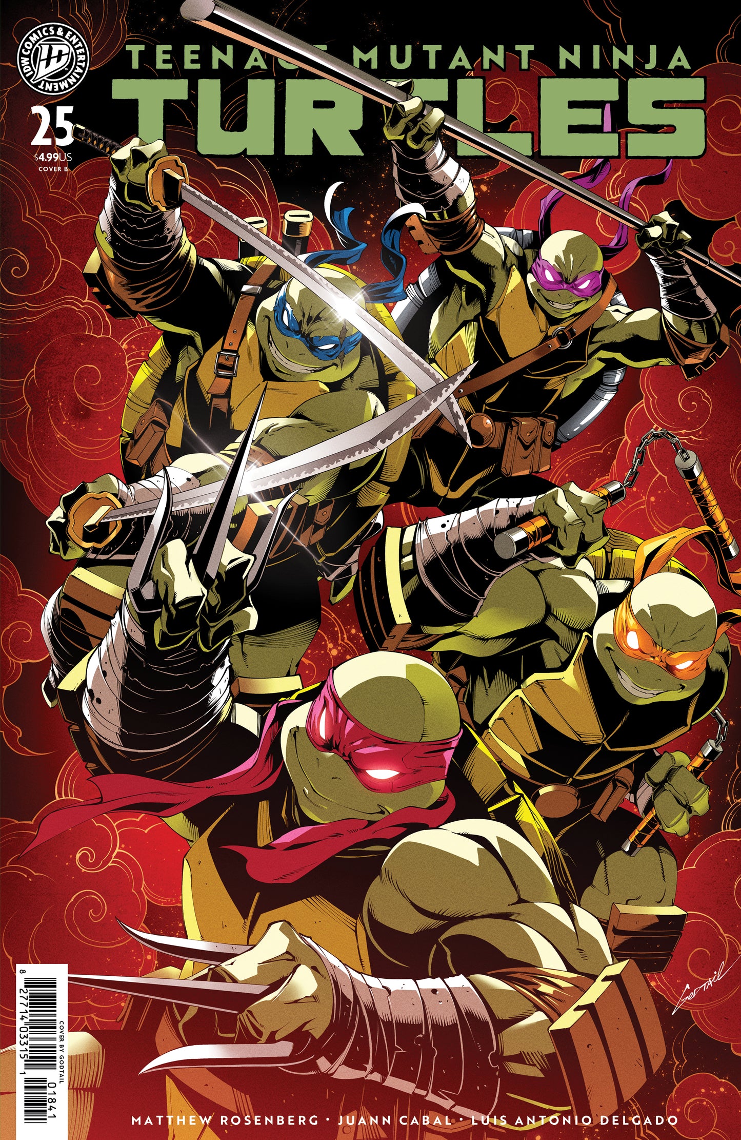TEENAGE MUTANT NINJA TURTLES 2024 #25 VAR B (GODTAIL COVER SET) (13 Jan Release)