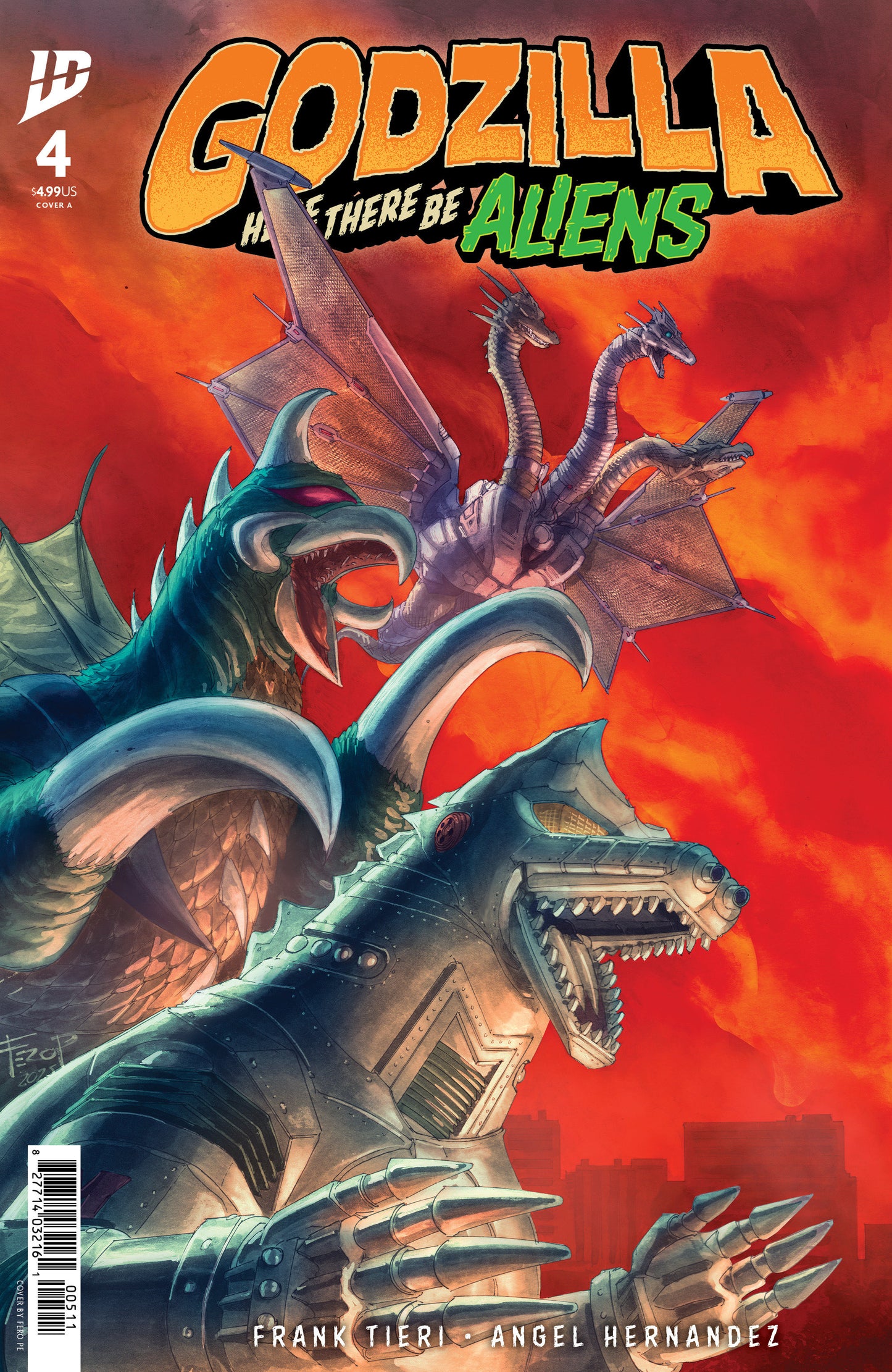 GODZILLA HERE THERE BE ALIENS #4 COVER A (PE) (Backorder, Allow 4-5 Weeks)