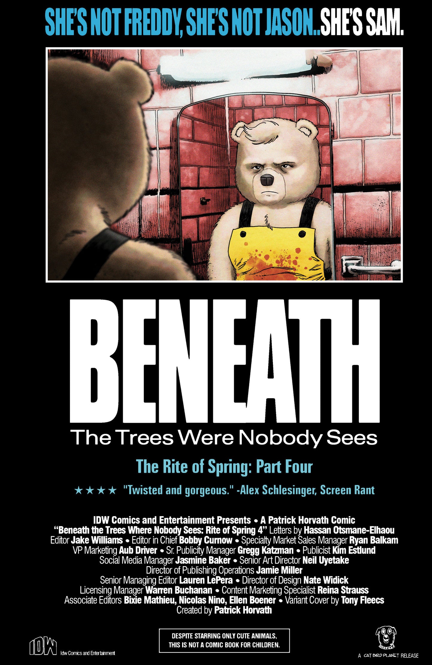 BENEATH TREES WHERE NOBODY SEES RITE OF SPRING #4 VAR B (FLEECS MOVIE HOMAGE COVER) (Backorder, Allow 4-5 Weeks)