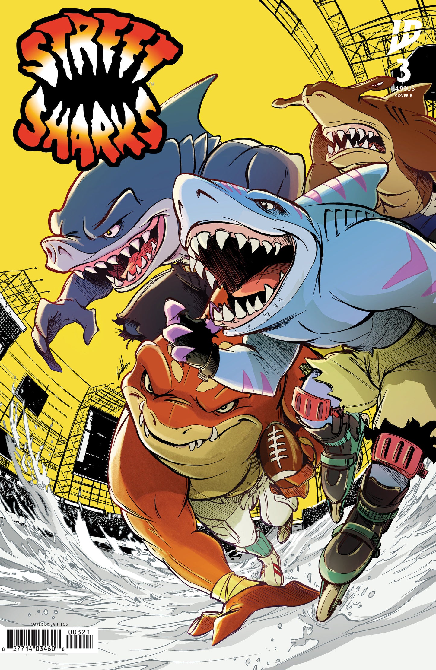 STREET SHARKS #3 VAR B (SANTTOS) (Backorder, Allow 4-5 Weeks)