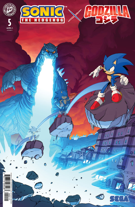 SONIC THE HEDGEHOG X GODZILLA #5 VAR B (SCHOENING) | IDW PUBLISHING | Comicbookeroo