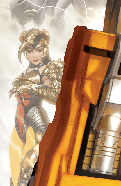 MIGHTY MORPHIN POWER RANGERS (2026) #7 C MEGAZORD CARD STOCK CONNECTING VAR (FULL ART, MERCADO) (30 Dec Release)