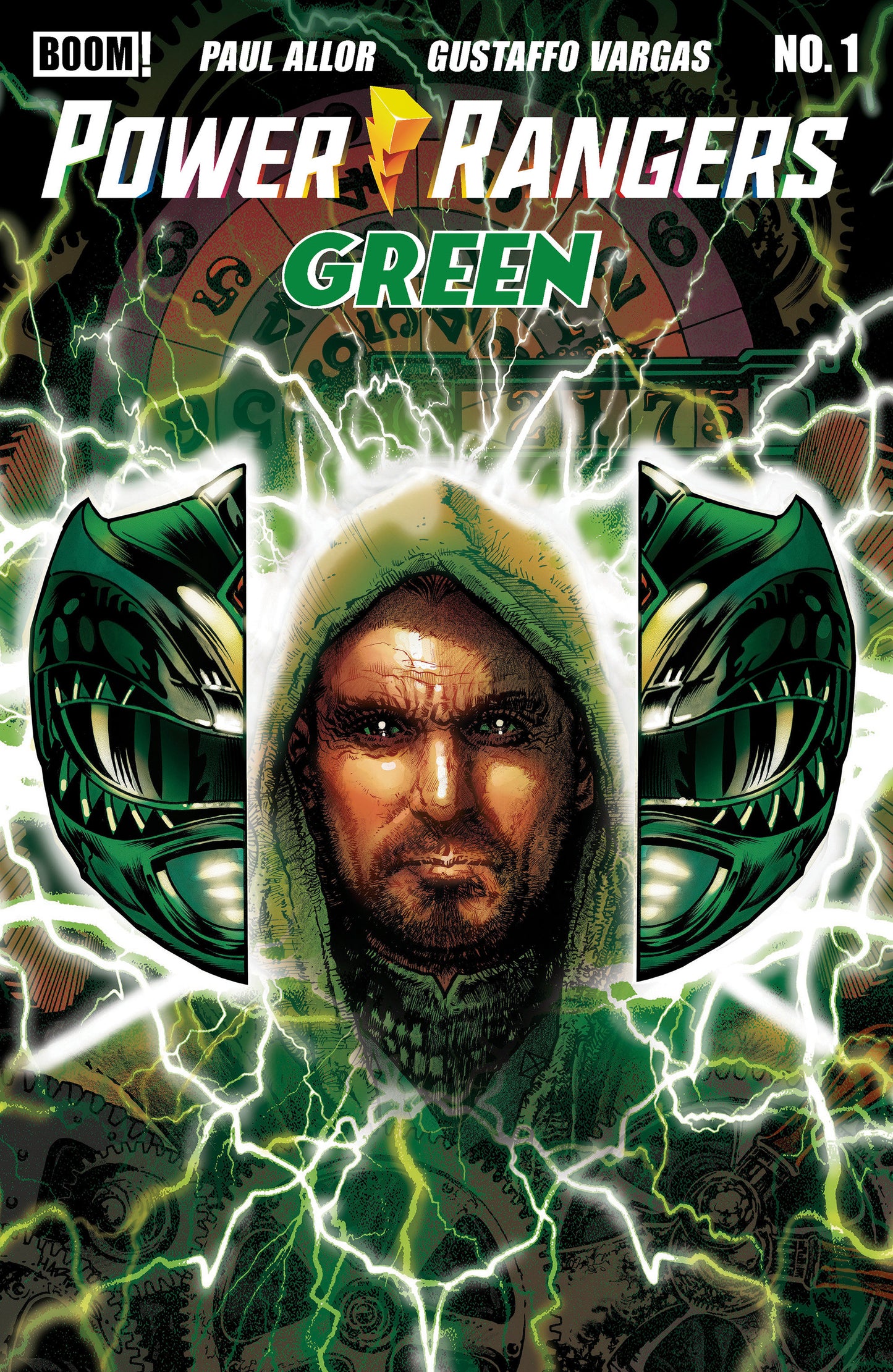 POWER RANGERS GREEN #1 A MAIN (DRESSED, HARRIS) (05 Aug Release)