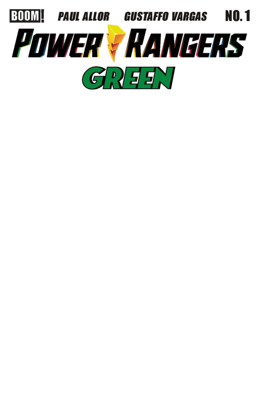 POWER RANGERS GREEN #1 D BLANK SKETCH VAR (05 Aug Release)