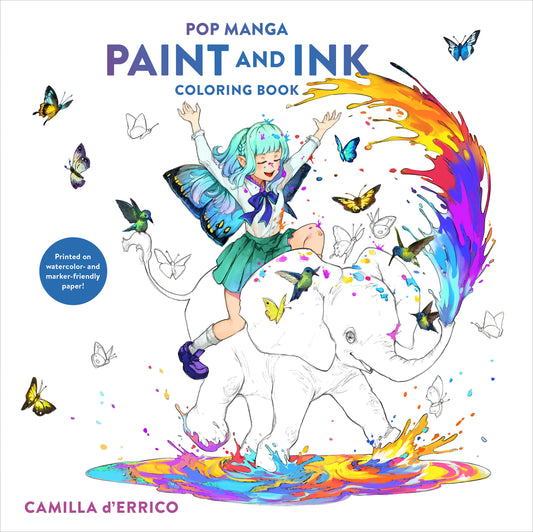 POP MANGA PAINT AND INK COLORING BOOK (Backorder, Allow 4-5 Weeks)