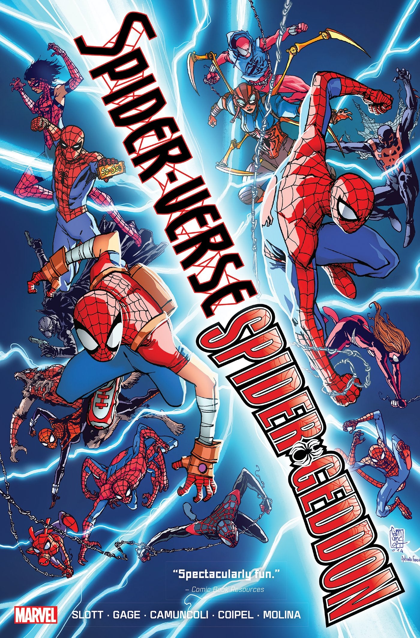 SPIDER-VERSE/SPIDER-GEDDON OMNIBUS GIUSEPPE CAMUNCOLI COVER [NEW PTG, DM ONLY] HC (25 Aug Release)