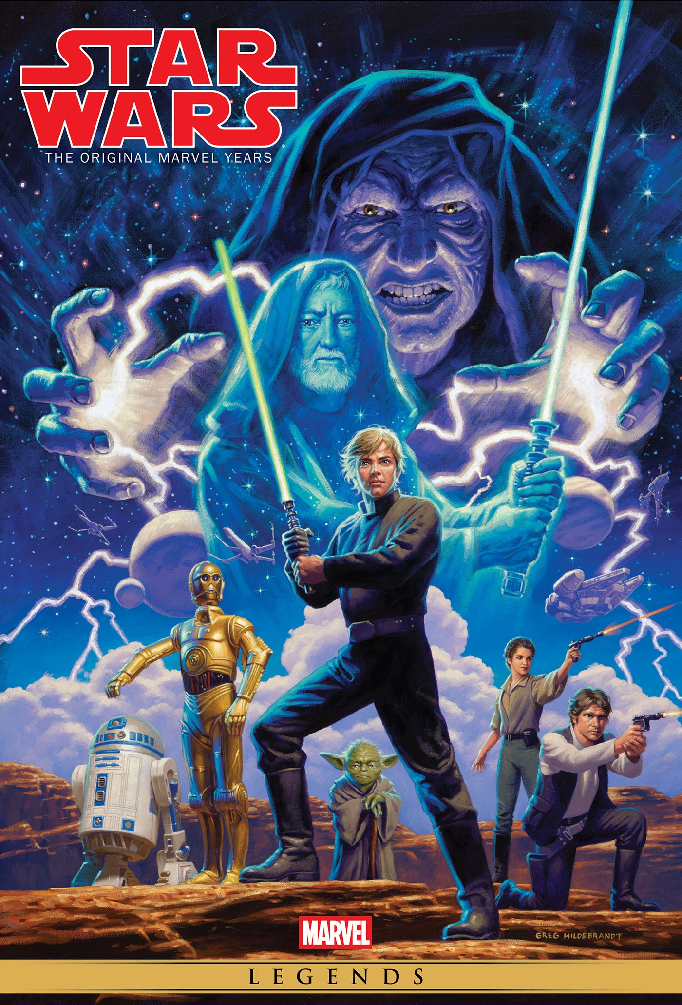 STAR WARS: THE ORIGINAL MARVEL YEARS OMNIBUS VOL. 3 GREG HILDEBRANDT COVER [NEW PTG, DM ONLY] HC | MARVEL | Comicbookeroo