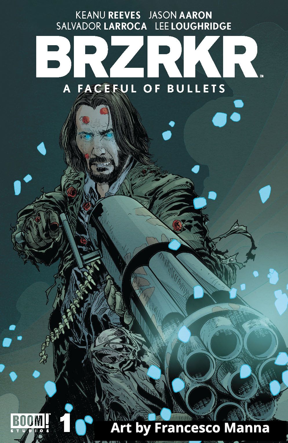 BRZRKR A FACEFUL OF BULLETS #1 2ND PTG MANNA (MR) (Backorder, Allow 4-5 Weeks) - Comicbookeroo