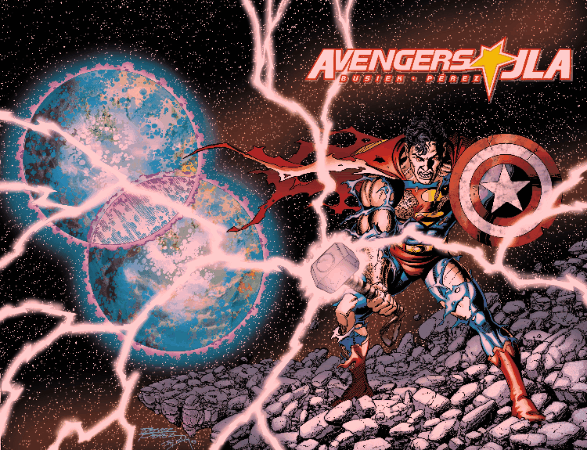 AVENGERS JLA #4 FACSIMILE EDITION CVR D GEORGE PEREZ WRAPAROUND FOIL VAR (26 Aug Release)