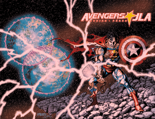 AVENGERS JLA #4 FACSIMILE EDITION CVR D GEORGE PEREZ WRAPAROUND FOIL VAR (26 Aug Release)