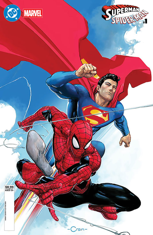 DC MARVEL SUPERMAN SPIDER-MAN #1 (ONE SHOT) CVR D CLAYTON CRAIN CARD STOCK VAR (25 Mar Release)
