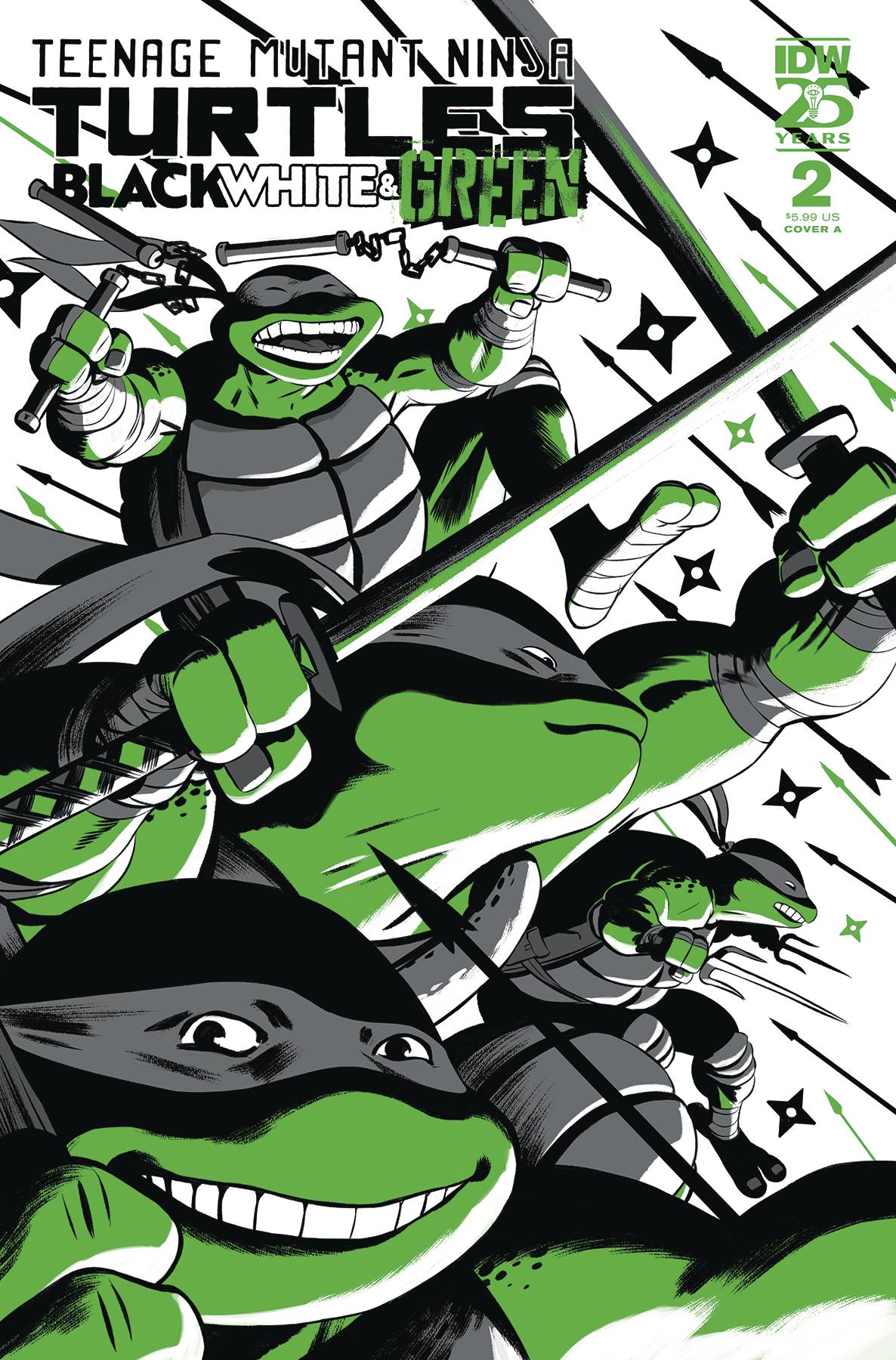 TMNT BLACK WHITE & GREEN #2 CVR A RODRIGUEZ (Backorder, Allow 4-5 Weeks)