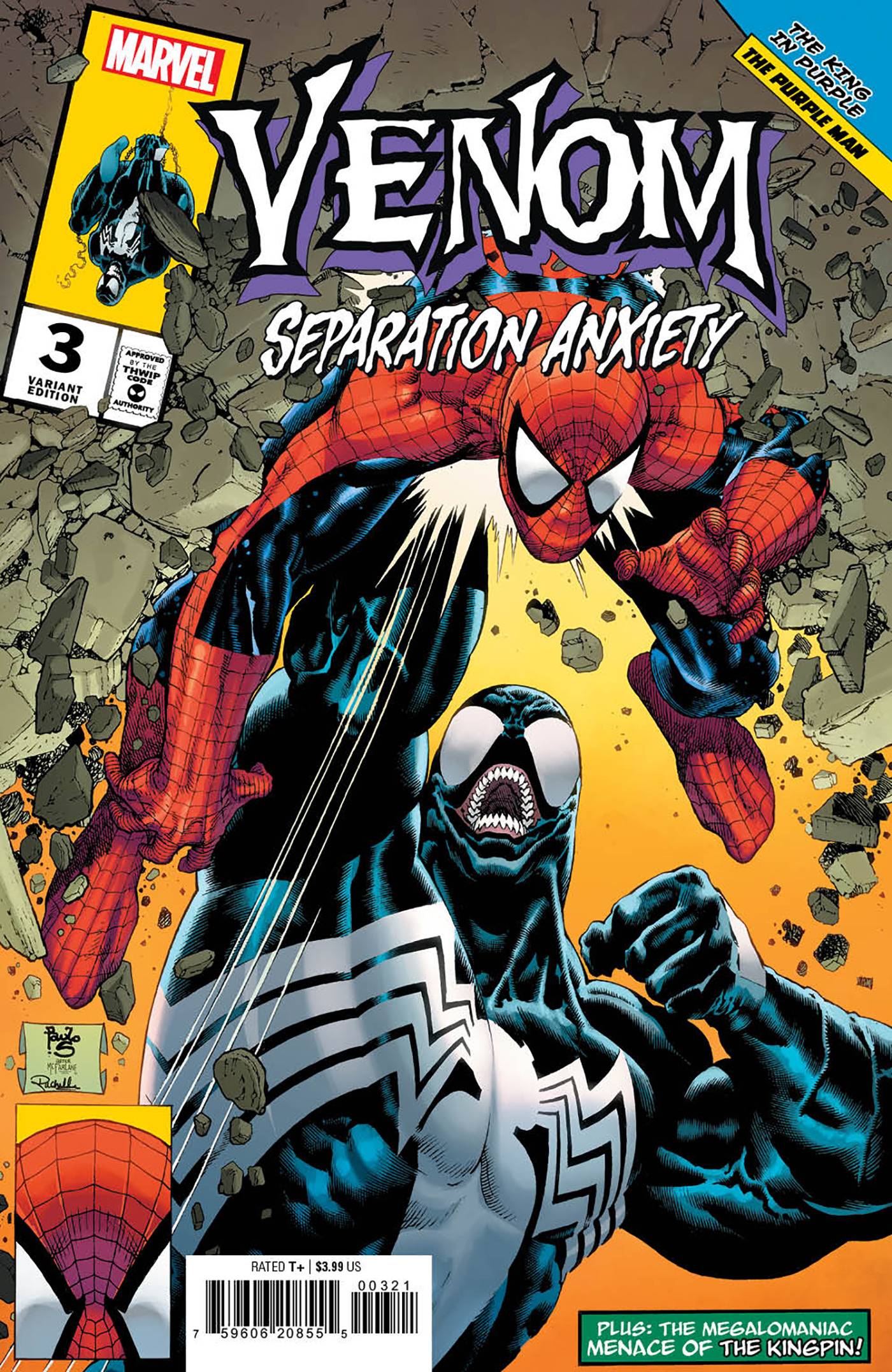 VENOM SEPARATION ANXIETY #3 PAULO SIQUEIRA HOMAGE VAR (Backorder, Allow 4-5 Weeks) - Comicbookeroo