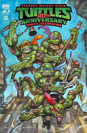 TMNT 40TH ANNIVERSARY CELEBRATION #1 CVR B BISLEY (Backorder, Allow 3-4 Weeks)