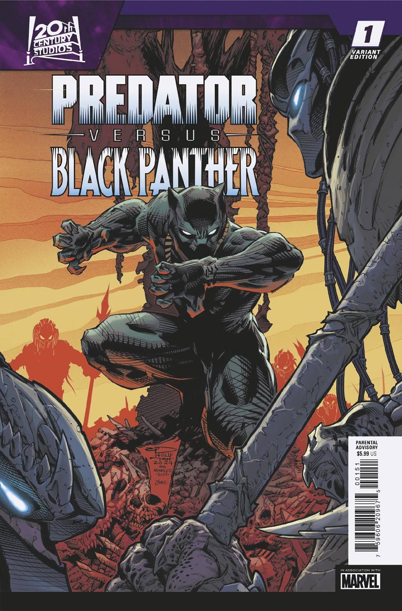 PREDATOR VS BLACK PANTHER #1 (OF 4) PHILIP TAN VAR (Backorder, Allow 4-5 Weeks) - Comicbookeroo