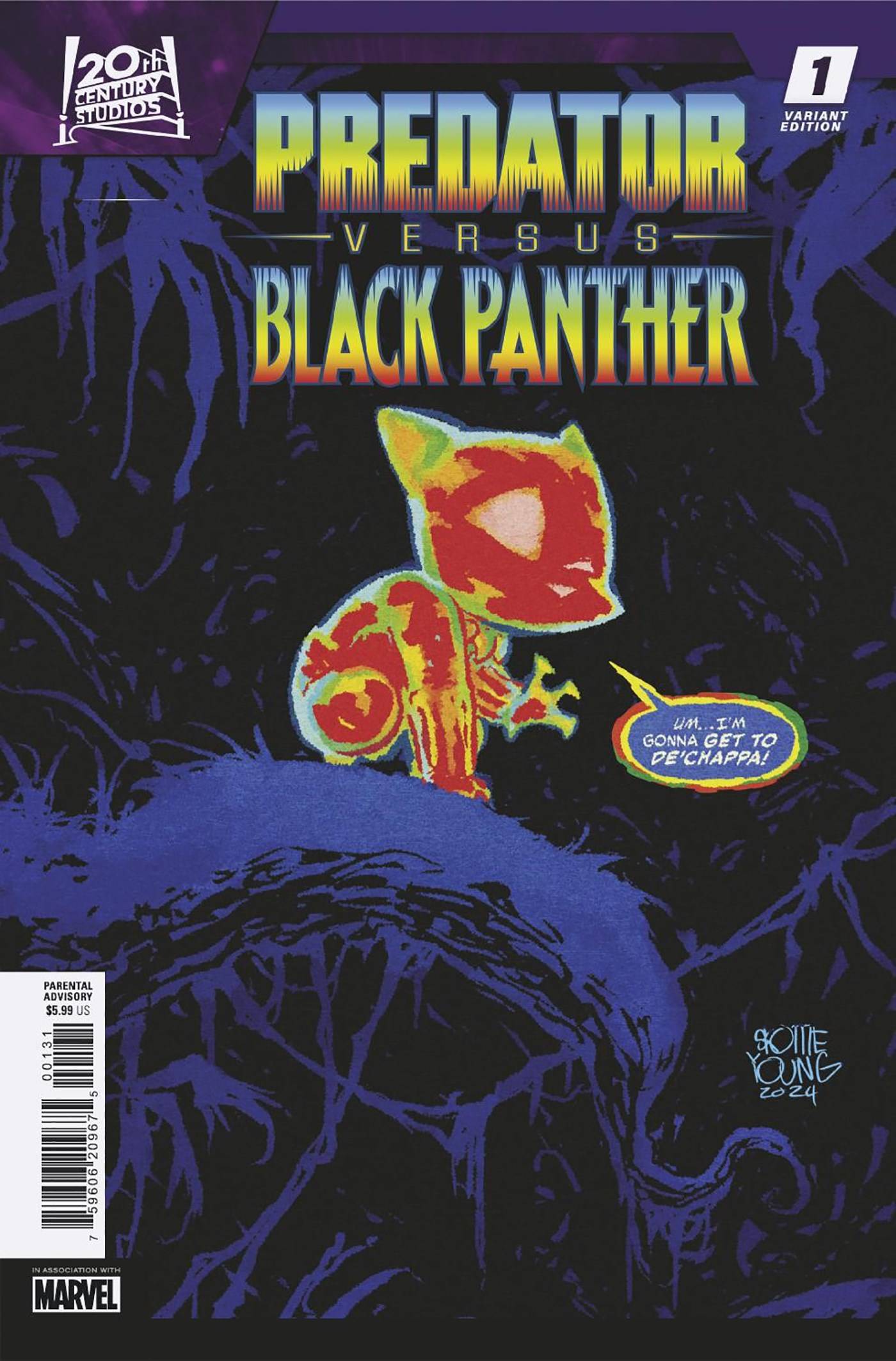 PREDATOR VS BLACK PANTHER #1 (OF 4) SKOTTIE YOUNG VAR (Backorder, Allow 3-4 Weeks)