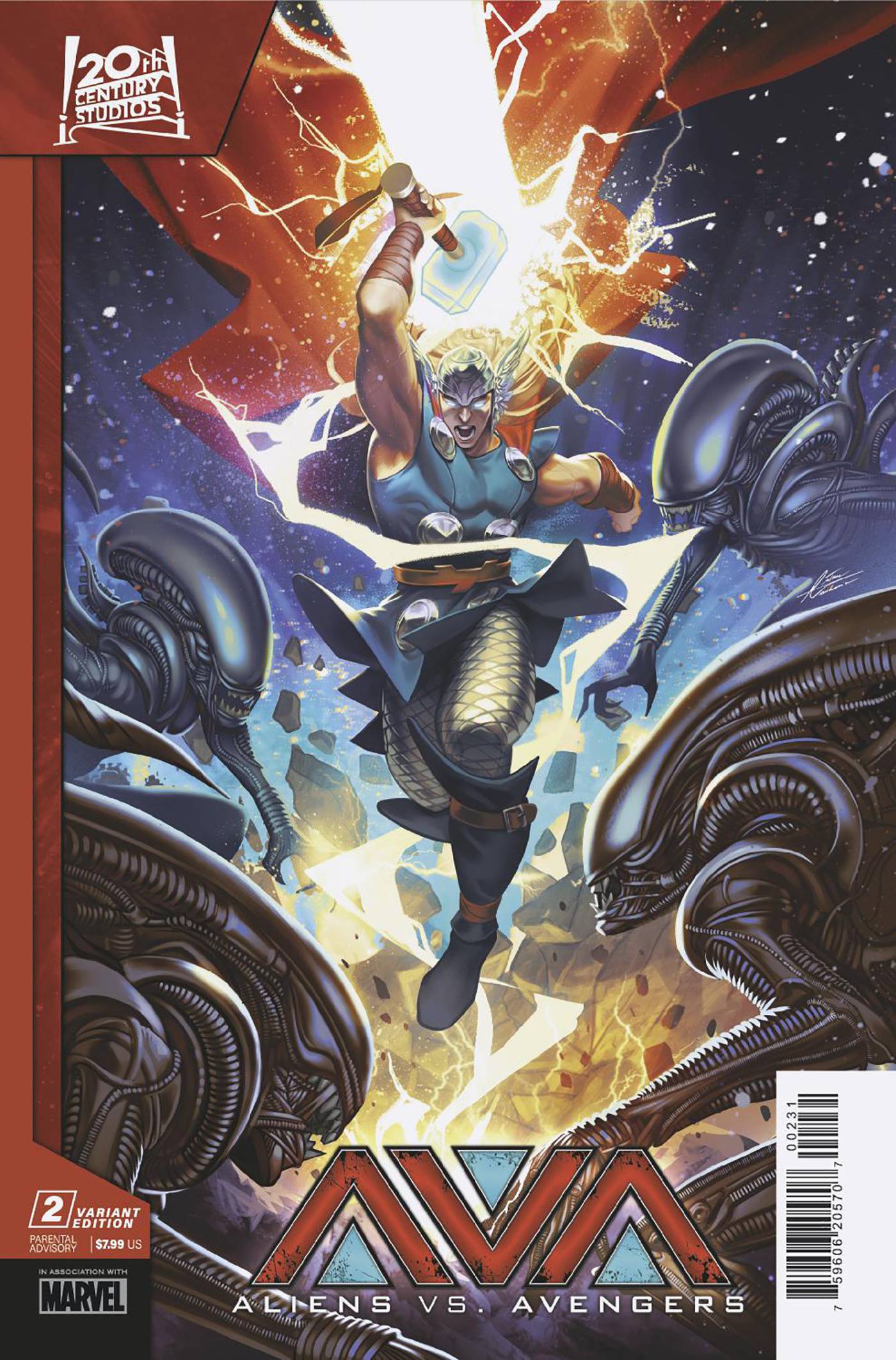 ALIENS VS AVENGERS #2 (OF 4) MATEUS MANHANINI VAR (Backorder, Allow 4-5 Weeks) - Comicbookeroo