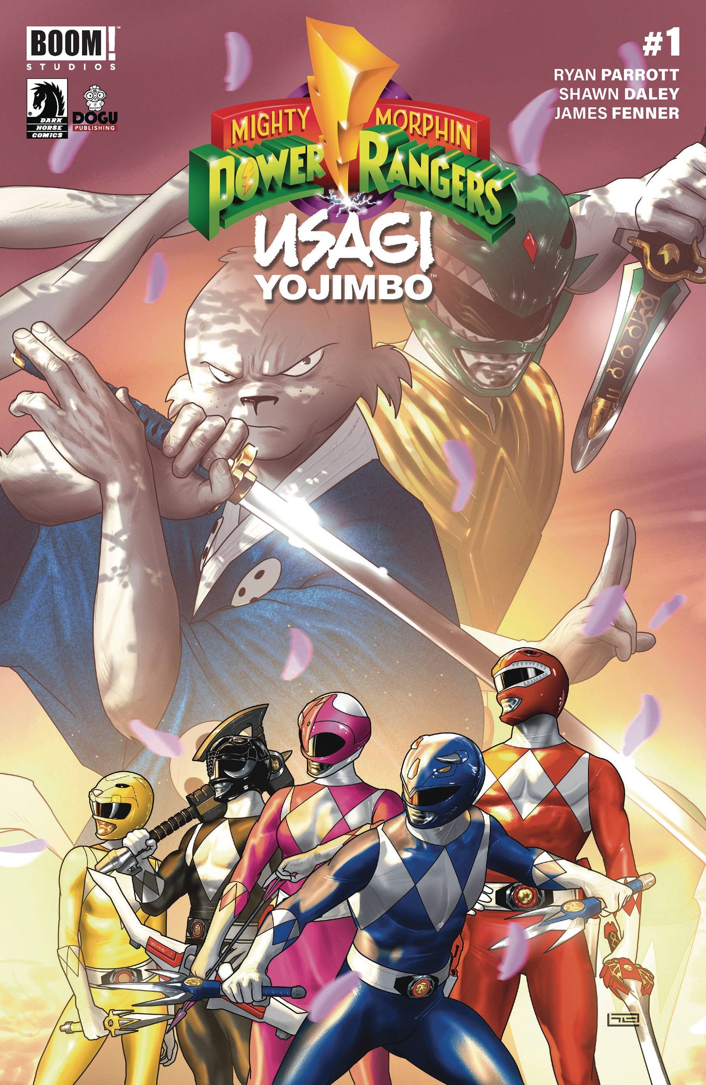 MIGHTY MORPHIN POWER RANGERS USAGI YOJIMBO #1 CVR A CLARKE ( (Backorder, Allow 4-5 Weeks) - Comicbookeroo