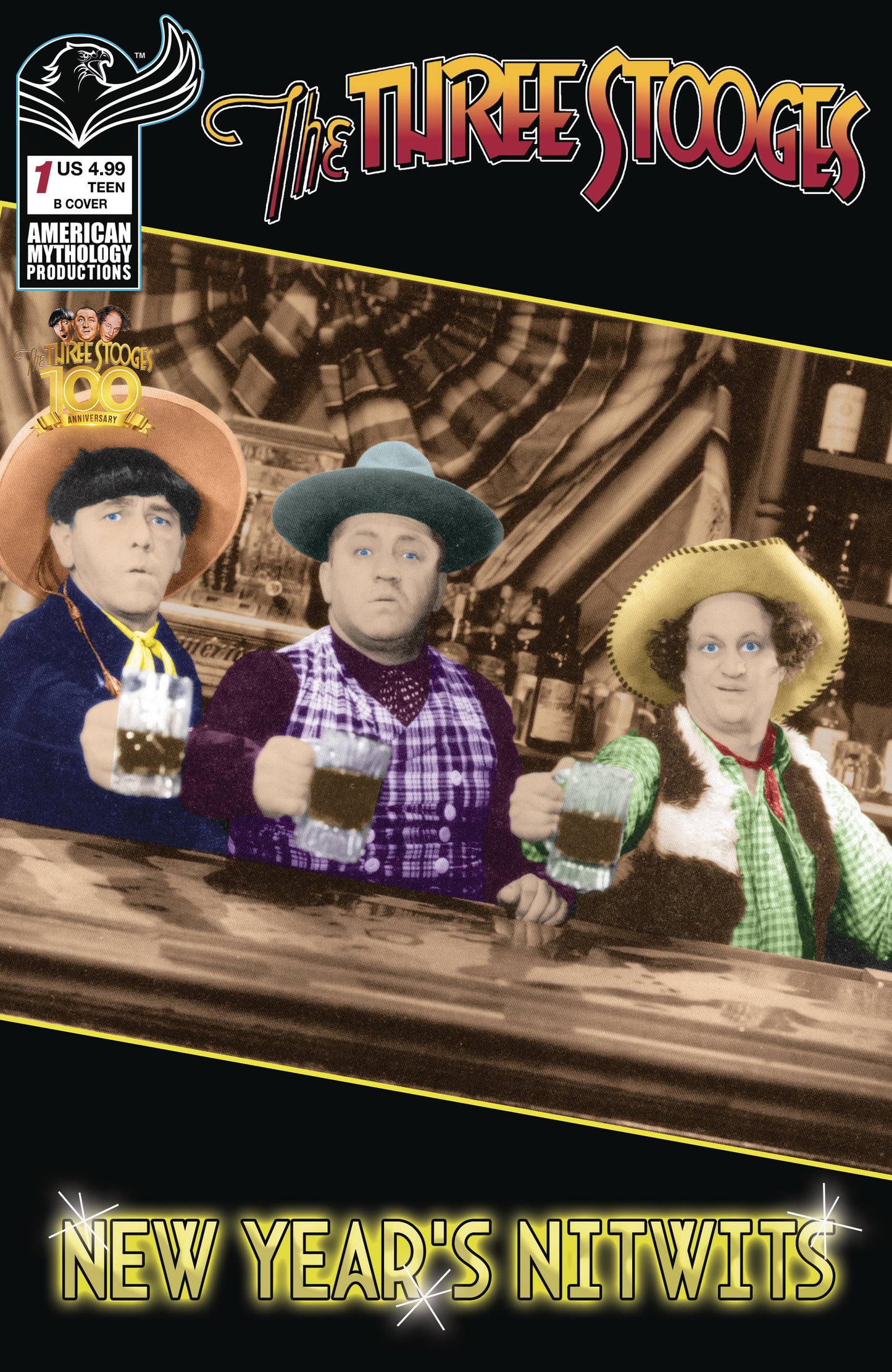 THREE STOOGES NEW YEARS NITWITS #1 CVR B COLOR PHOTO (18 Dec Release)