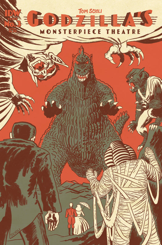 GODZILLA MONSTERPIECE THEATRE #3 CVR A SCIOLI (22 Jan Release) - Comicbookeroo