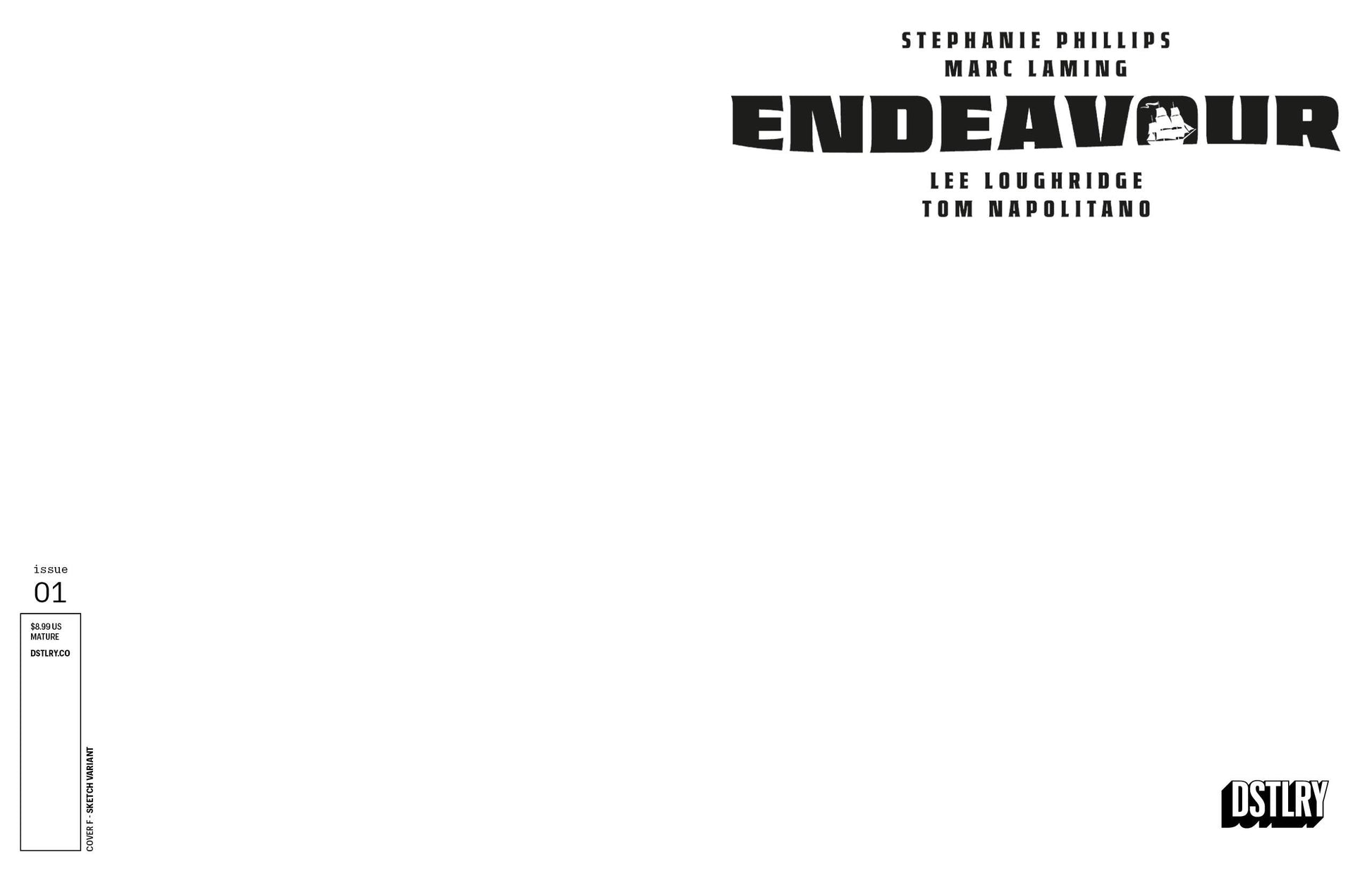 ENDEAVOUR #1 CVR F BLANK SKETCH VAR (MR) (26 Feb Release) - Comicbookeroo