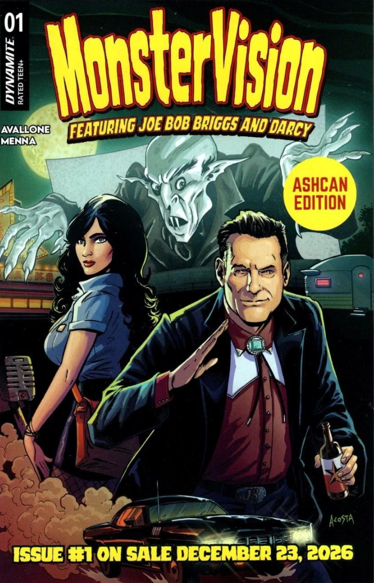 MONSTERVISION FEATURING JOE BOB BRIGGS AND DARCY #1 PROMO ASHCAN