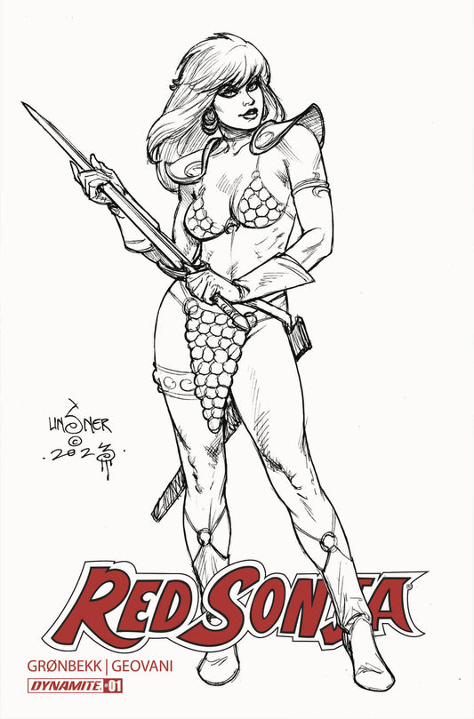 RED SONJA 2023 #1 SDCC 2023 B&W EXC VAR - Comicbookeroo Australia