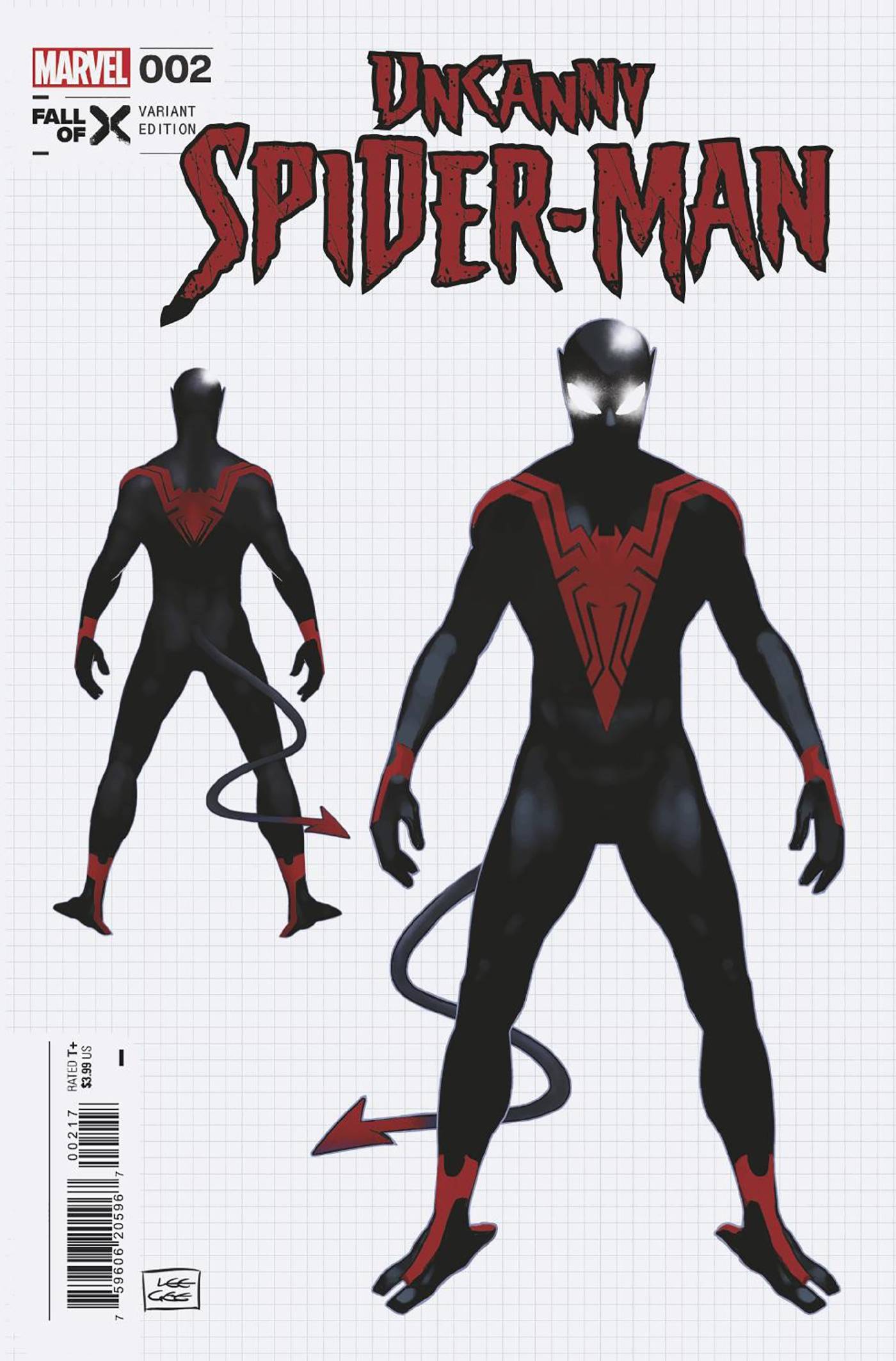 UNCANNY SPIDER-MAN #2 INCV 1:10 LEE GARBETT DESIGN VAR (25 Oct Release) - Comicbookeroo Australia