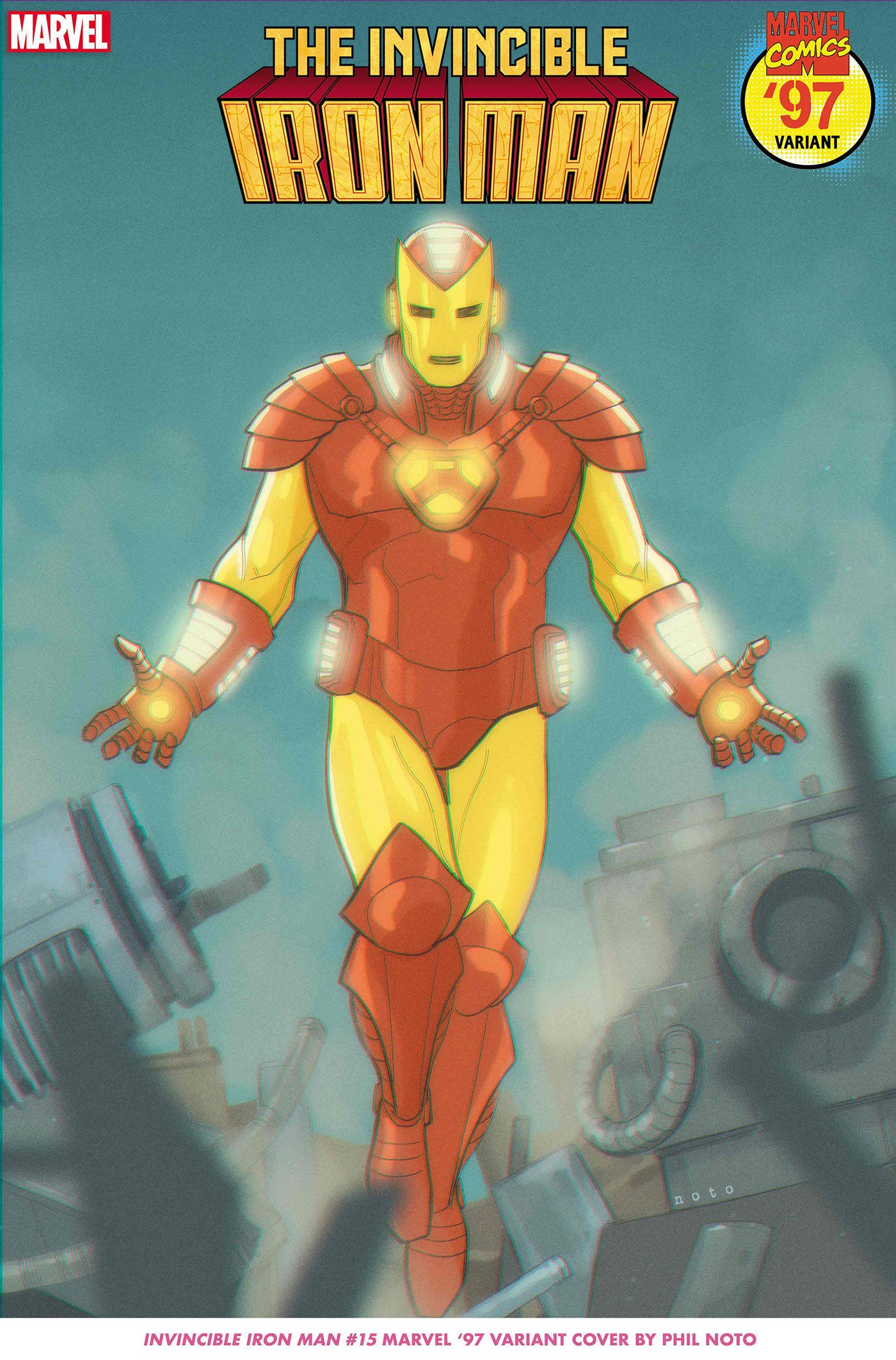 INVINCIBLE IRON MAN #15 PHIL NOTO MARVEL 97 VAR (Backorder, Allow 4-5 Weeks) - Comicbookeroo